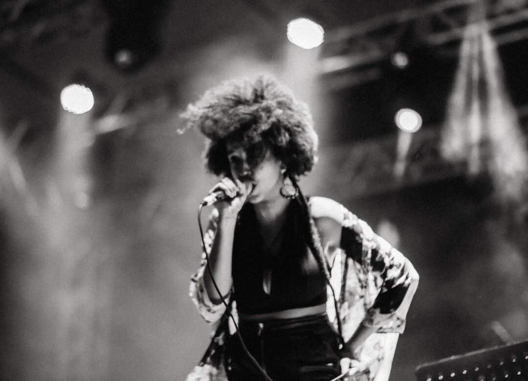 pop singer on stage