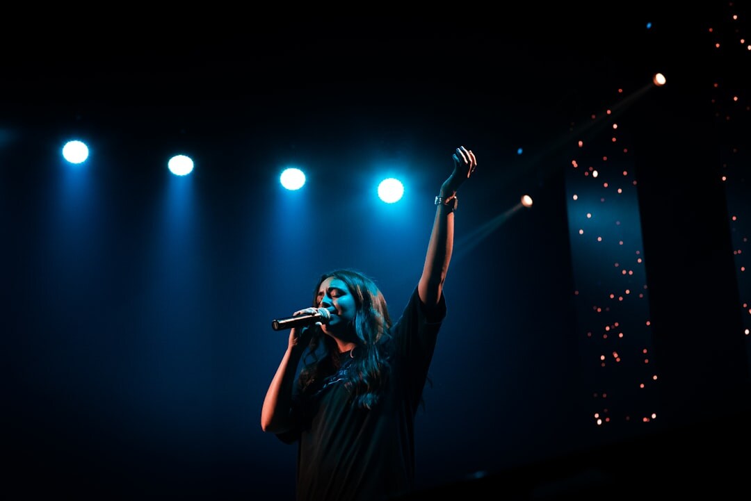 pop singer on stage